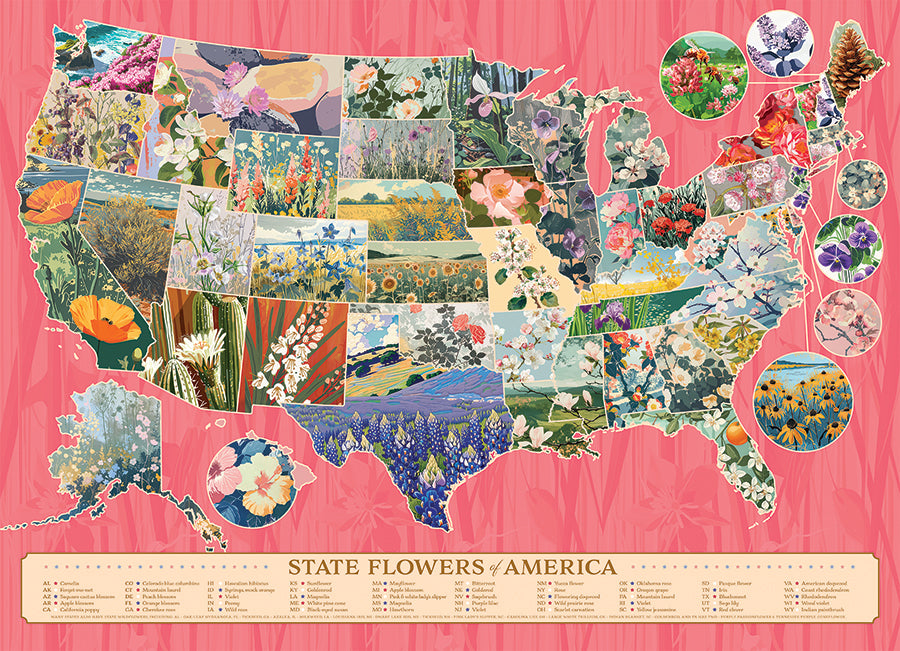 State Flowers of America | 1000 Piece