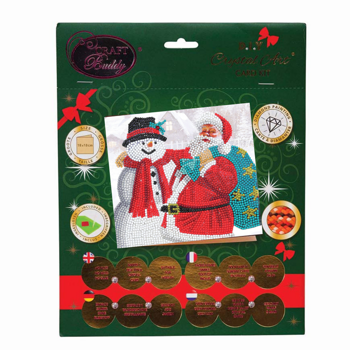 Bundle: Santa's Tree 1000 piece puzzle and Santa and Snowman Card Kit