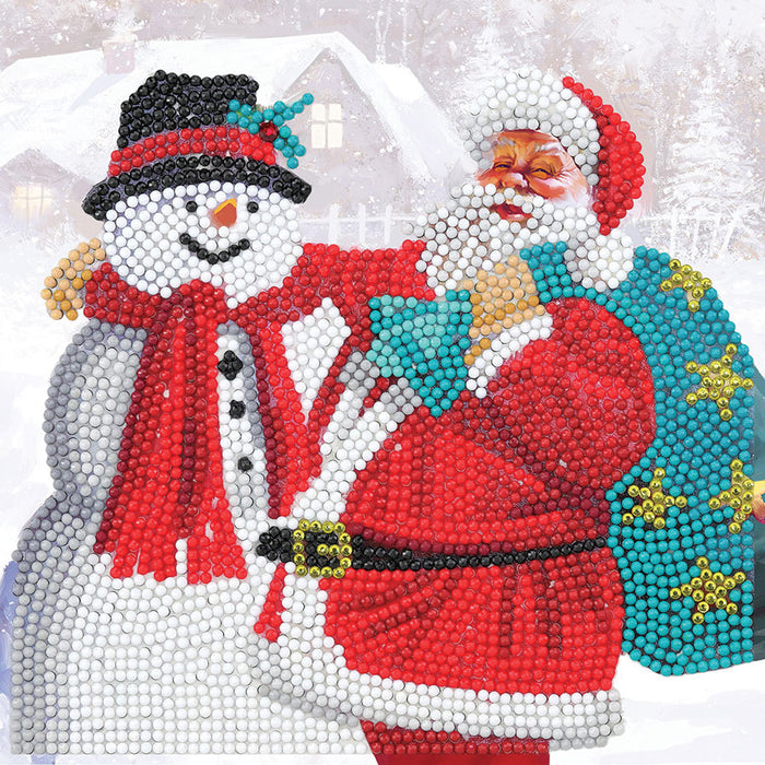 Bundle: Santa's Tree 1000 piece puzzle and Santa and Snowman Card Kit