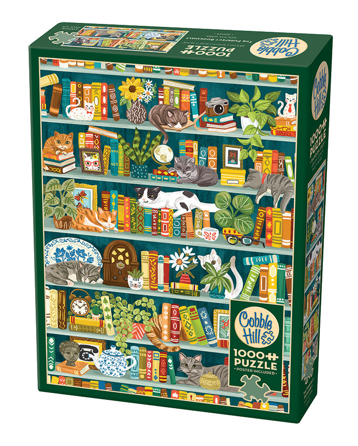 The Purrfect Bookshelf 1000 piece jigsaw| 40023 |Cobble Hill Puzzles ...