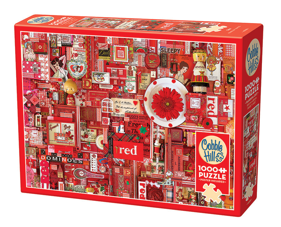 Red 1000 piece jigsaw| 40056 |Cobble Hill Puzzles Official Website ...