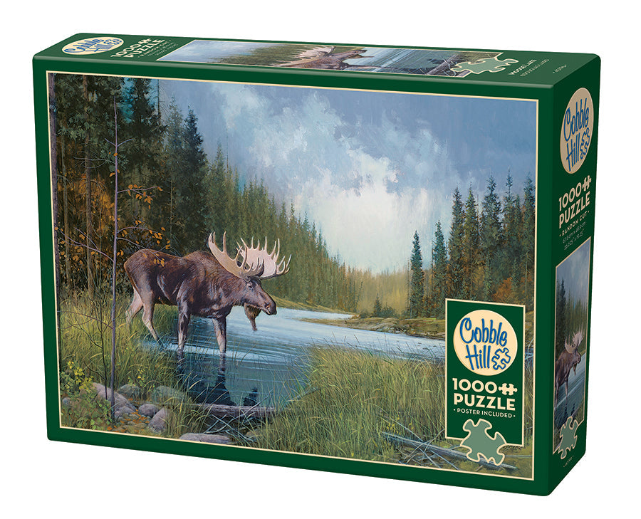 — Website Official piece 1000 Lake 40196 Hill Puzzles Hill Puzzles Moose USA Cobble jigsaw| |Cobble