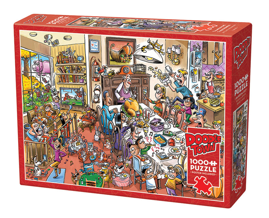 DoodleTown: Thanksgiving Togetherness 1000 piece jigsaw, 44501