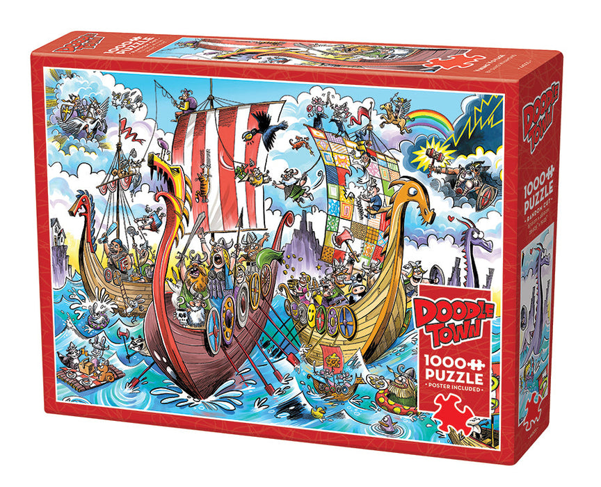 DoodleTown: Viking Voyage 1000 piece jigsaw, 44505