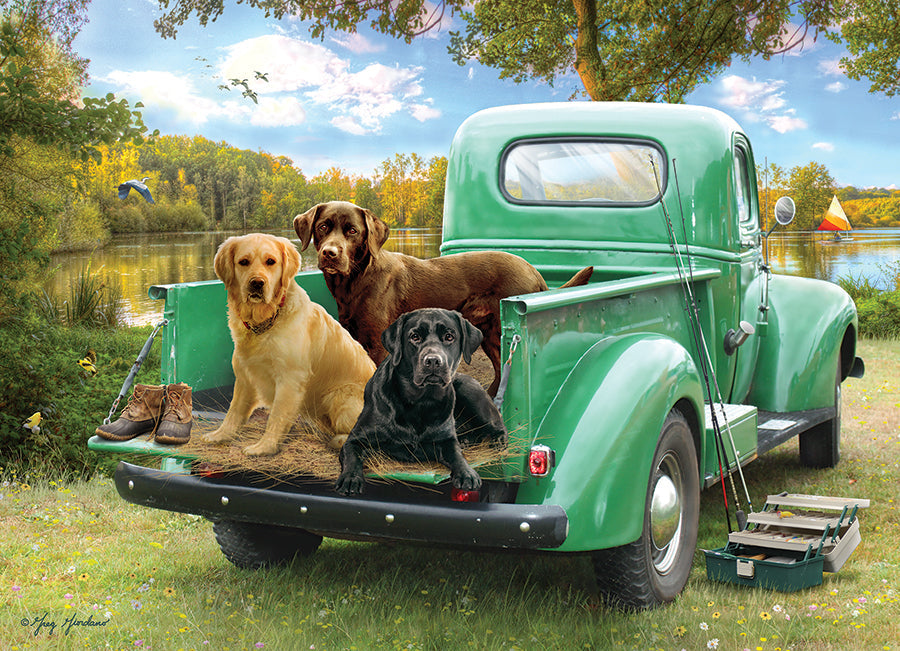 Dogs Gone Fishing Jigsaw Puzzle 550 Piece