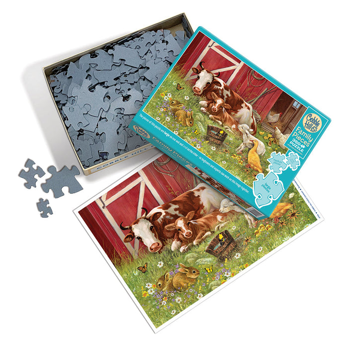 Janod 24 Piece Children's Jigsaw Puzzle - A Day at The Farm - Giftable  Carrying Case with Fabric Handle - Barnyard Fun - Ages 3-6 Years - J02535