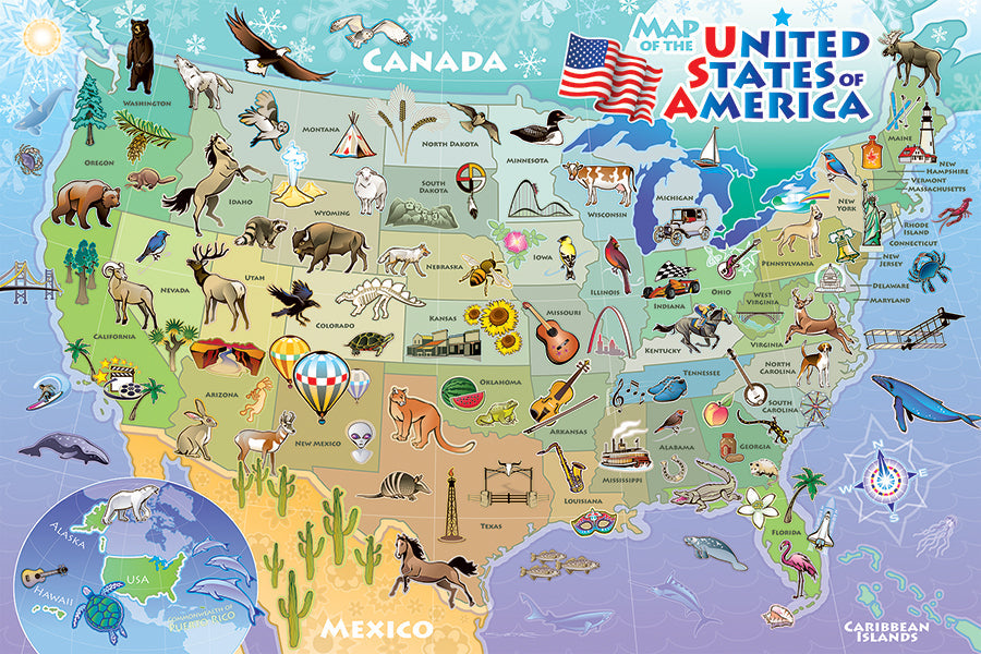 Map of the USA (Floor 48pc) | Cobble Hill Puzzles Official Website